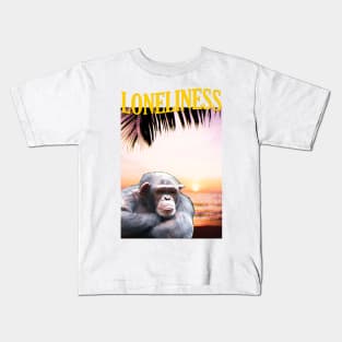 Loneliness Chimpanzee Kids T-Shirt